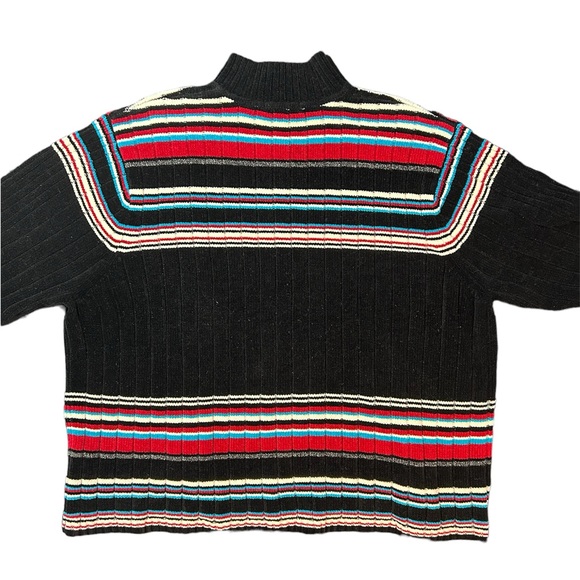 Karen Scott stripped quarter zip sweater - Picture 3 of 10